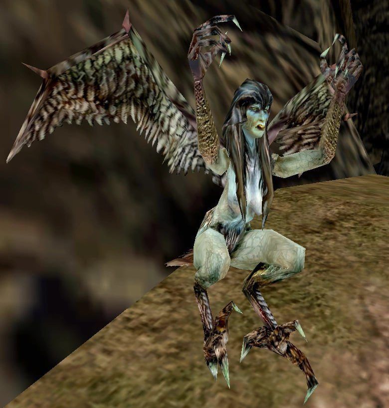 Harpies have only gotten better with age! Winged creature art from the Gothic remake released-2