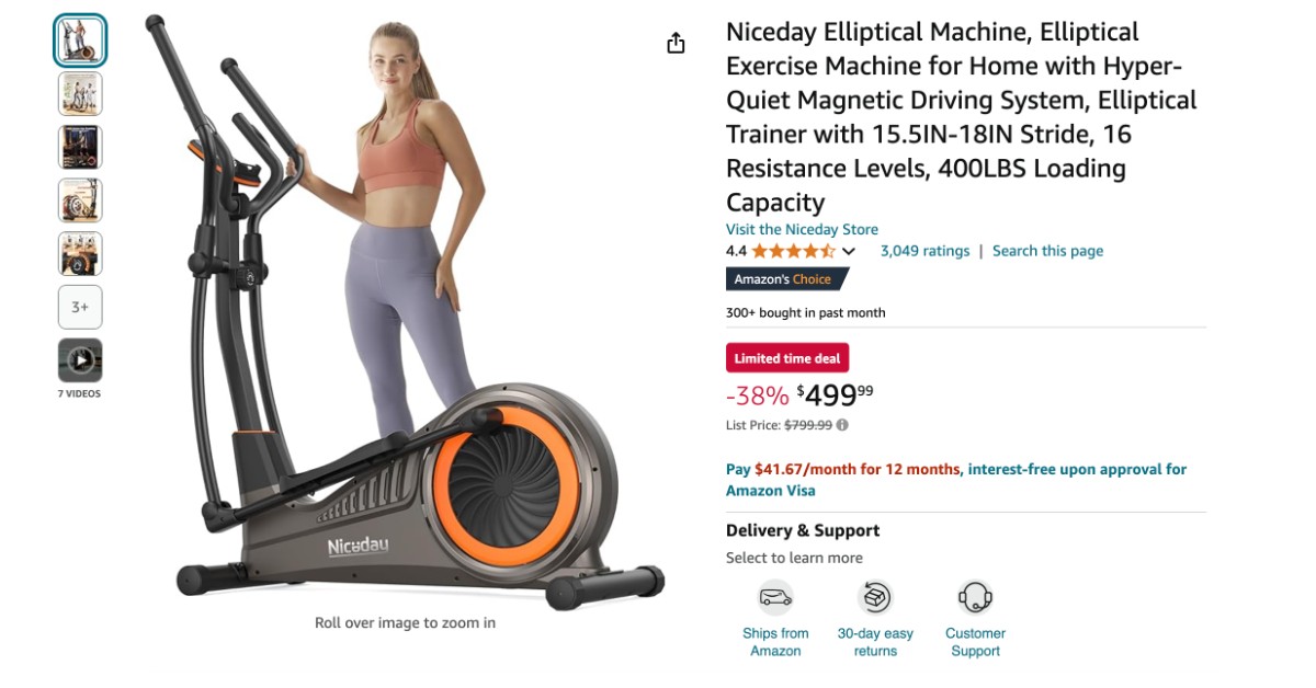 Elliptical Exercise Machine for Home with a $300 OFF - Limited time deal!