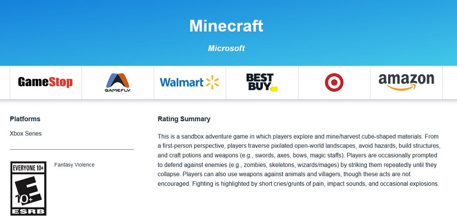 L'ESRB ha emesso una classificazione per età per la versione Xbox Series di Minecraft. Forse presto il popolare gioco verrà rilasciato su una console moderna.-2