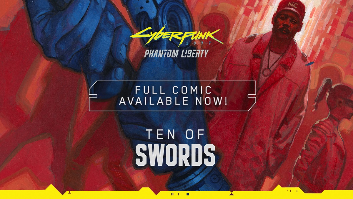 CD Projekt Red a publié une bande dessinée numérique gratuite, Ten of Swords, qui raconte l'histoire de l'extension Phantom Liberty de Cyberpunk 2077.