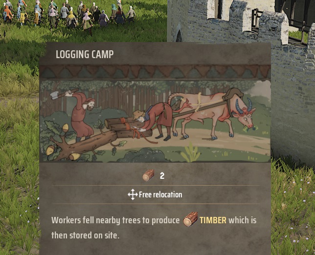 A picture of the resources in Manor Lords