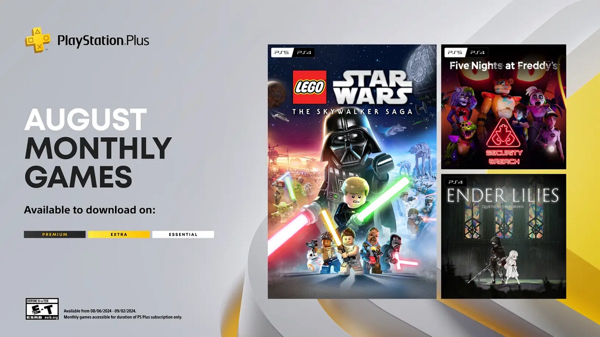 У серпні передплатники PlayStation Plus отримають три гри, включно з LEGO Star Wars: The Skywalker Saga