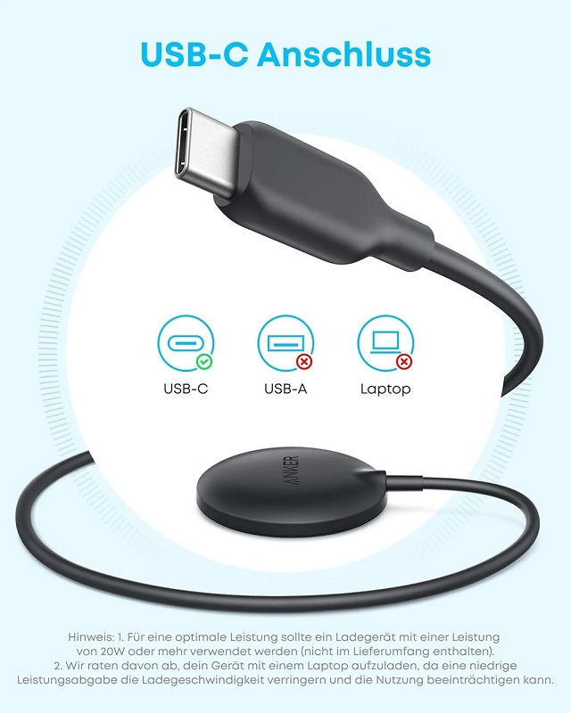 Zolo Wireless Charger with USB-C cable