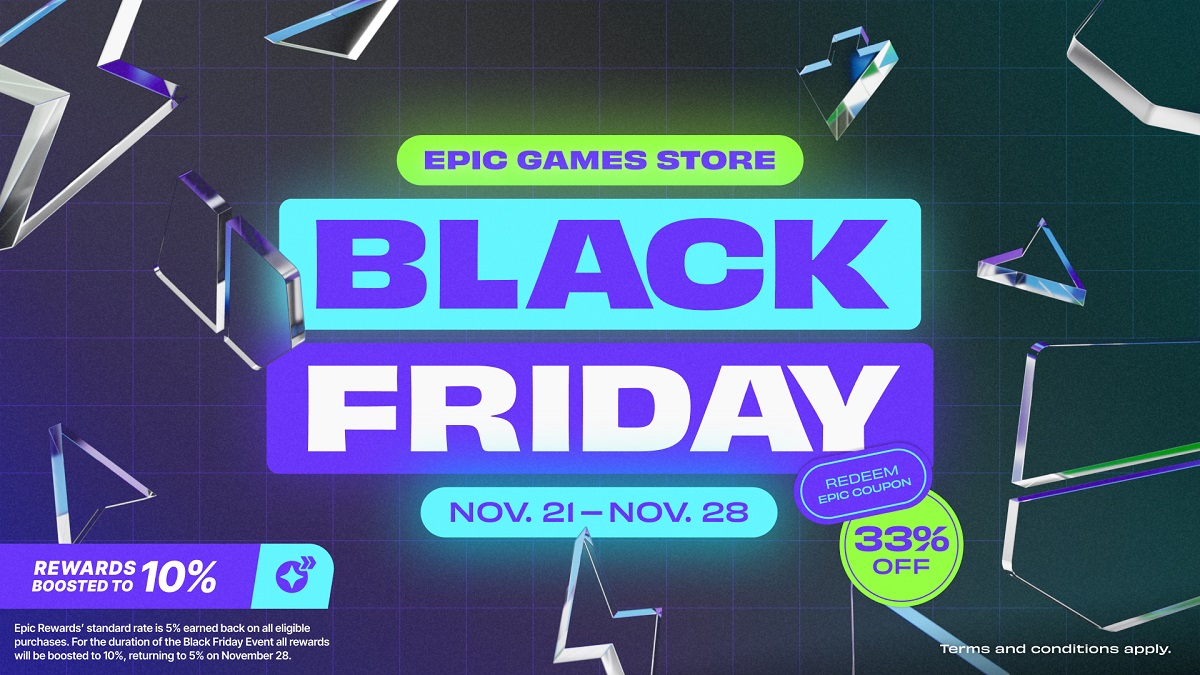 Epic Games Store nodigt uit voor Black Friday - gamers krijgen grote kortingen, meer cashback en een speciaal bonusprogramma