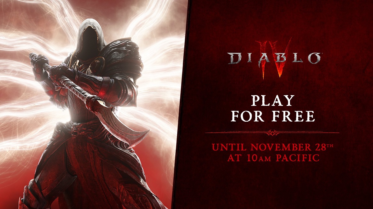 Blizzard is offering Steam users a free trial of Diablo IV and a 40% discount on the game