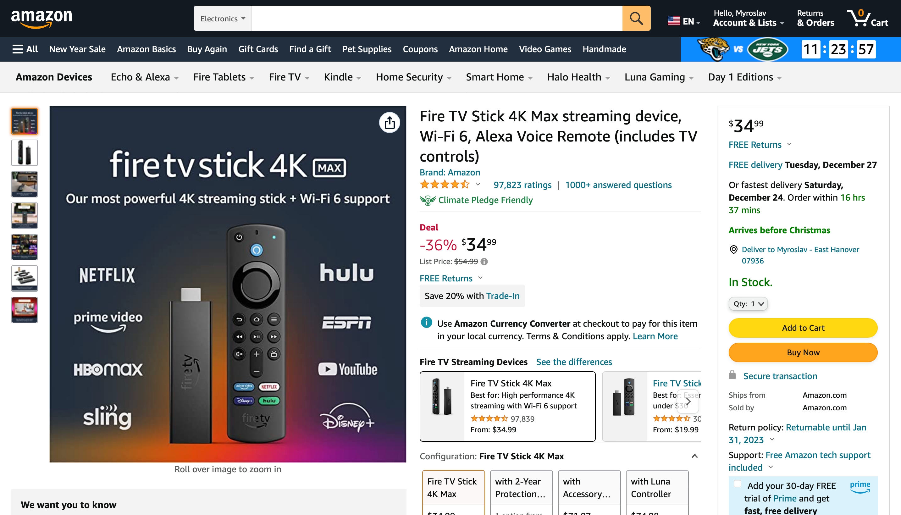 Reviews for  Fire TV Stick 4K Maximum, Streaming Device, Wi-Fi 6,  Alexa Voice Remote (Includes TV Controls)