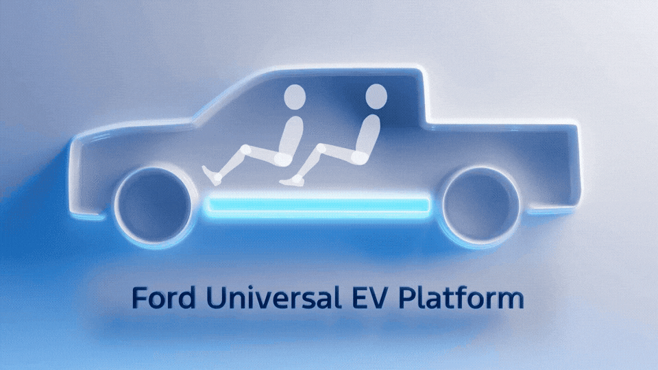 Illustration of Ford's universal electric vehicle platform