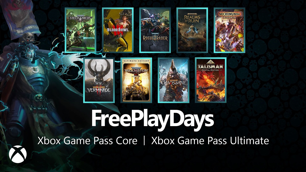 As part of Free Play Days, nine games from the popular Warhammer series are available to Xbox Game Pass Core and Ultimate subscribers
