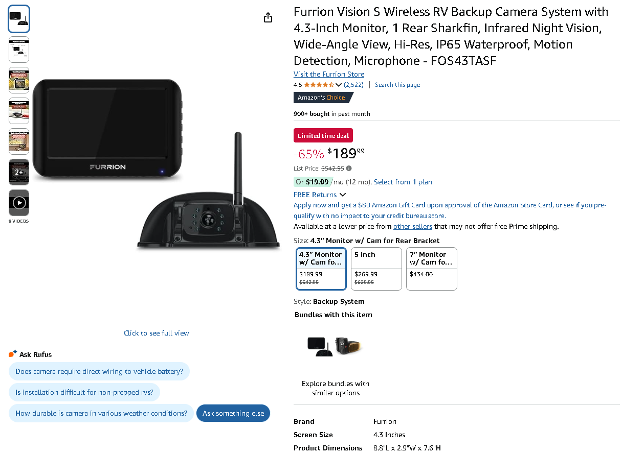 Screenshot of the Furrion Vision S System Screenshot of the Furrion Vision S System
