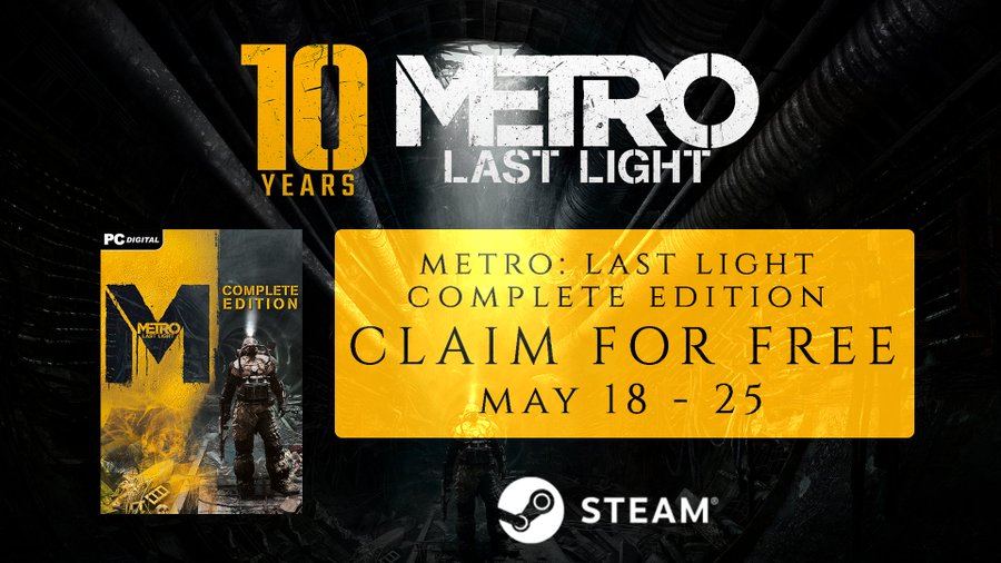 Сюрприз от студии 4A Games: в честь десятилетия шутера Metro: Last Light игру можно получить бесплатно в Steam-2