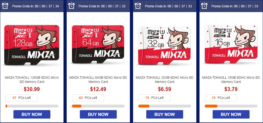 Акционные цены на флешки и карты памяти Mixza в Gearbest-3