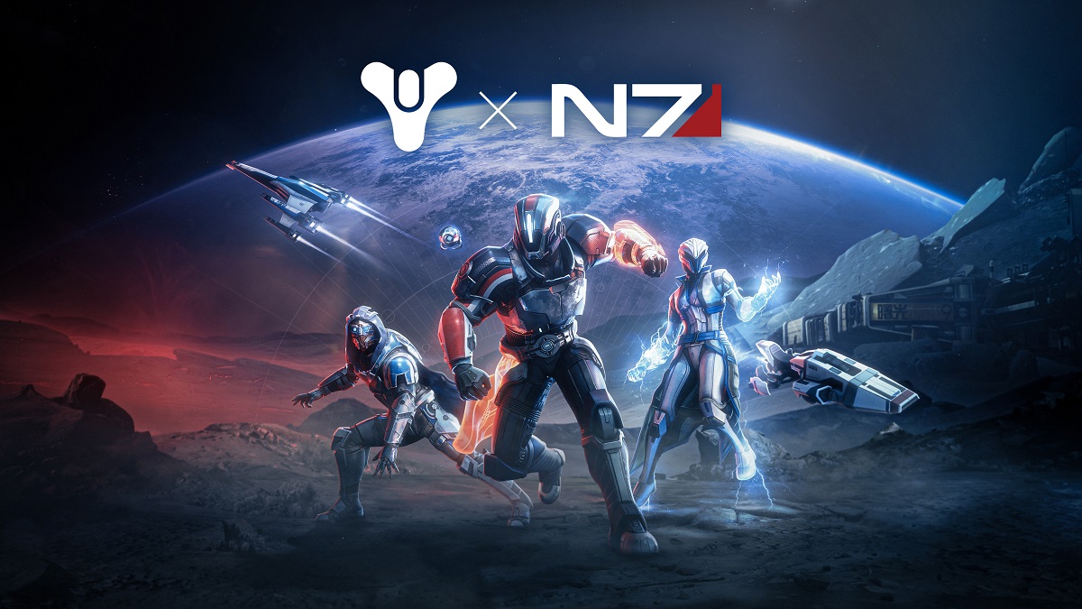 Destiny 2 bevat de wapenuitrusting van Commander Shepard en andere personages uit de Mass Effect-franchise: Bungie heeft nog een crossover-game aangekondigd