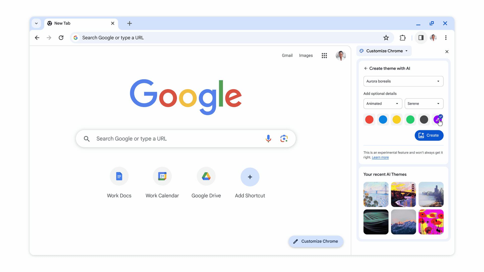 Google Chrome incorpora funciones de inteligencia artificial como un asistente de escritura, un generador de temas y un organizador de pestañas.-4