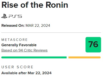 Et godt spill som kunne vært så mye bedre: Kritikerne er tilbakeholdne med å rose Rise of the Ronin.-2