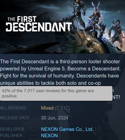 "Копія Destiny з AliExpress": новий шутер The First Descendant користується великою популярністю, але піддається обґрунтованій критиці-3