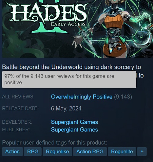 Great sequel and excellent early access: gamers are excited about Hades II and claim the game is already superior to the first instalment-2