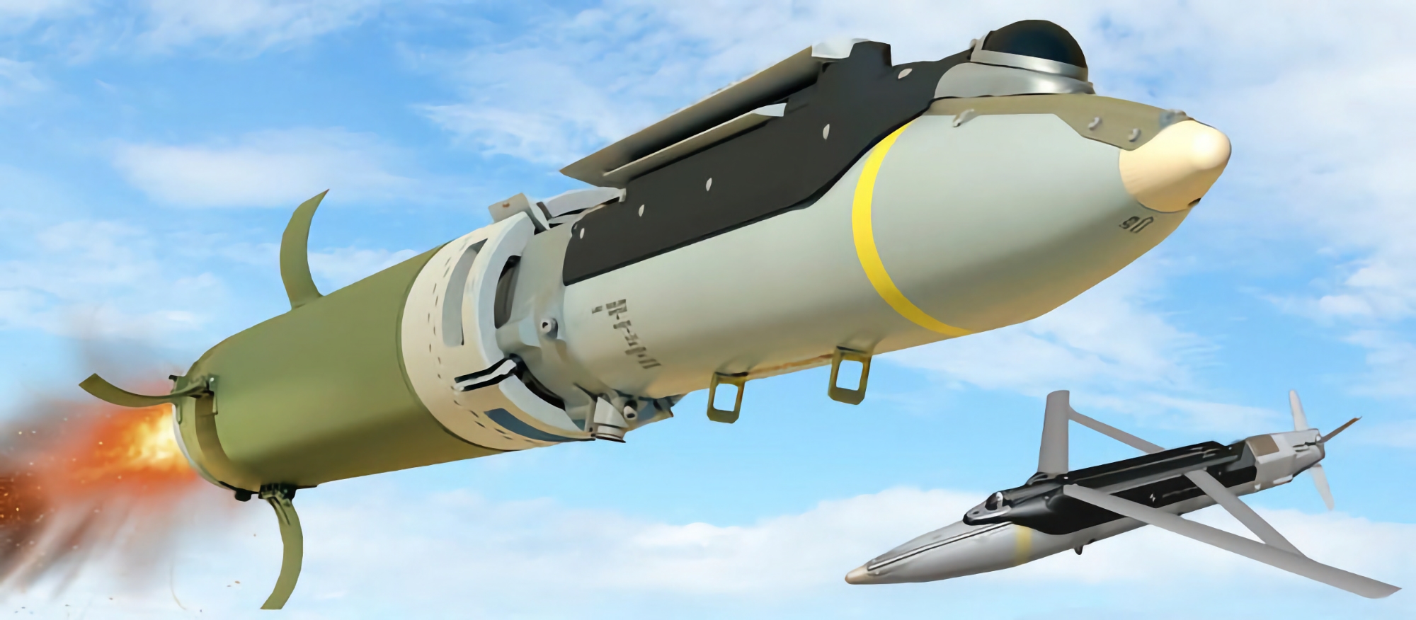Estados Unidos ha enviado a Ucrania cohetes bomba GLSDB para HIMARS y M270 con un alcance de hasta 150 km.