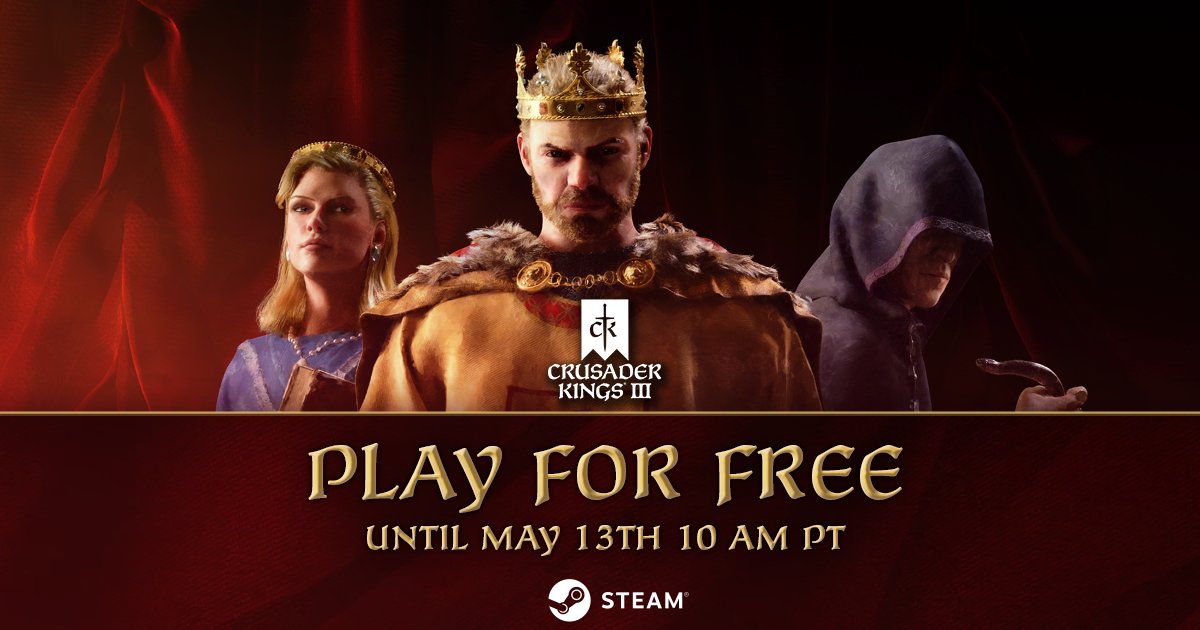 Poder e intriga te esperan: el juego de gran estrategia Crusader Kings III está disponible temporalmente de forma gratuita en Steam.
