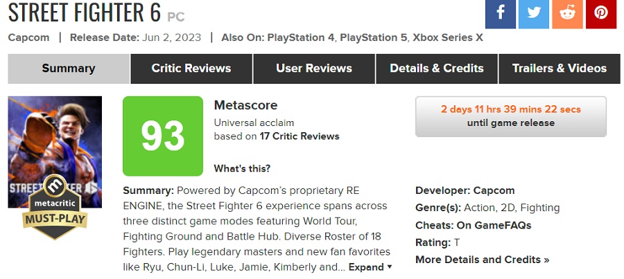 Le monde des jeux de combat a un nouveau chef-d'œuvre : les critiques sont dithyrambiques à l'égard de Street Fighter 6 et le qualifient de meilleur jeu de la franchise.-2