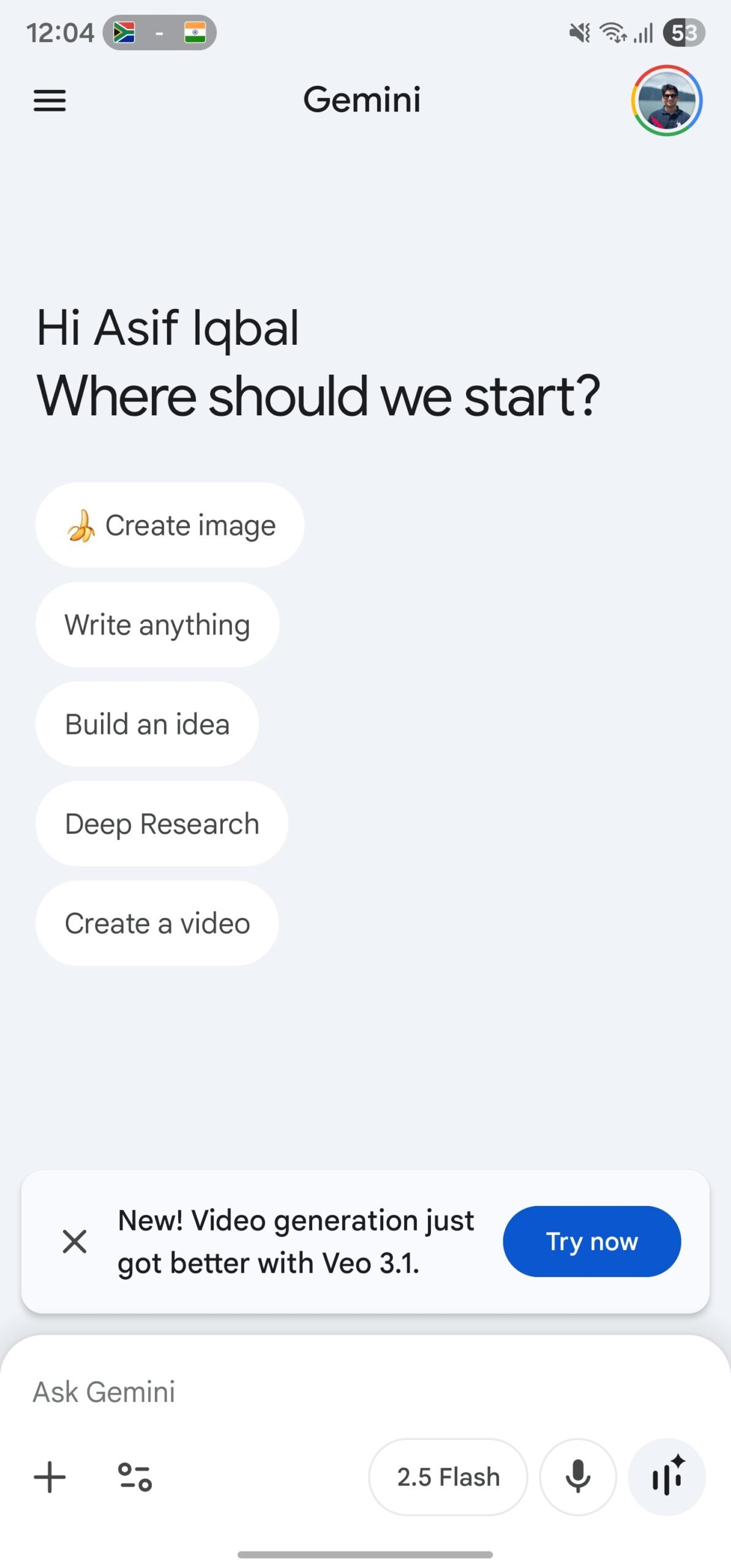 Google Gemini Redesign November 2025 Home Page