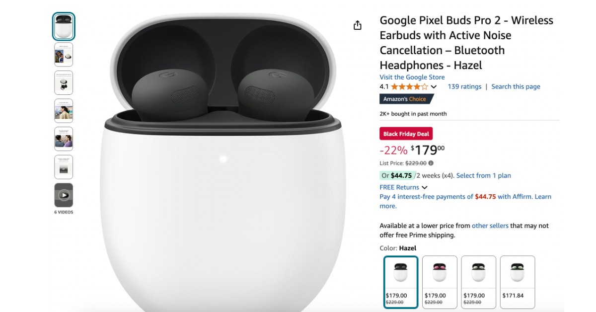 Google Pixel Buds Pro 2 with a $50 Discount! Black Friday Deal!