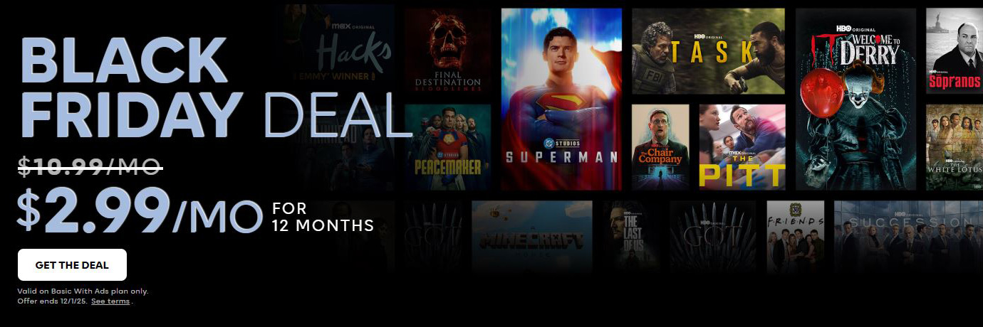 Offre Black Friday HBO Max