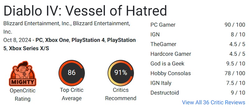 Una gran razón para volver a Diablo IV: los críticos alaban la expansión Vessel of Hatred pero están molestos por su precio-3