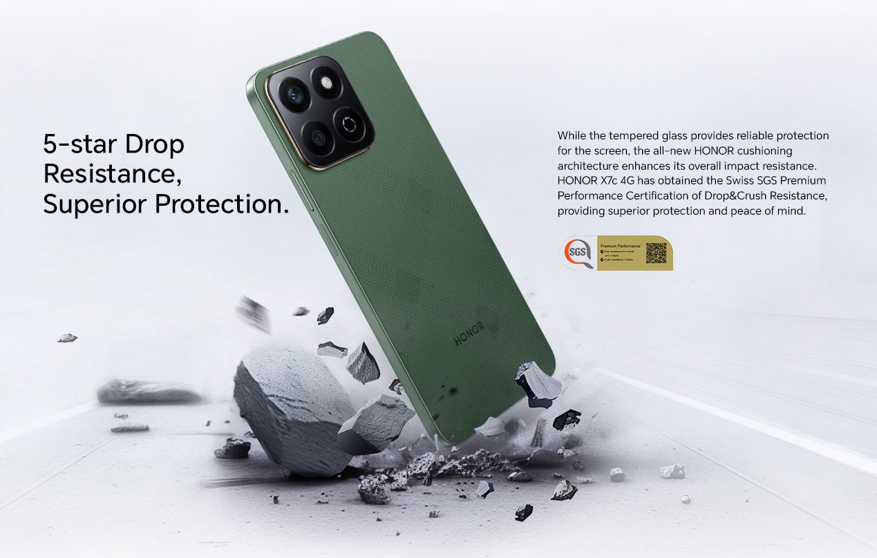 Honor X7c 5G in Moonlight White