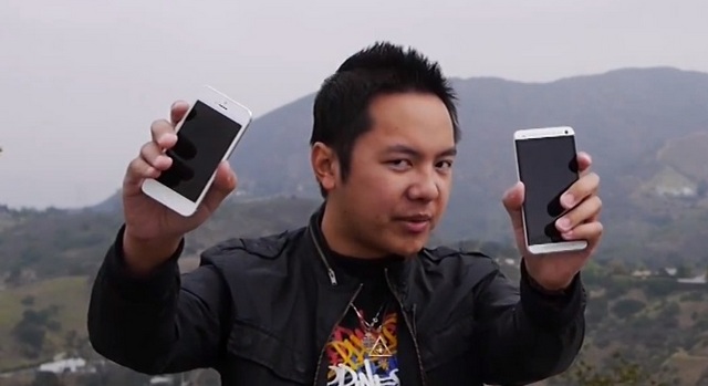 Видео с краш-тестом HTC One и iPhone 5