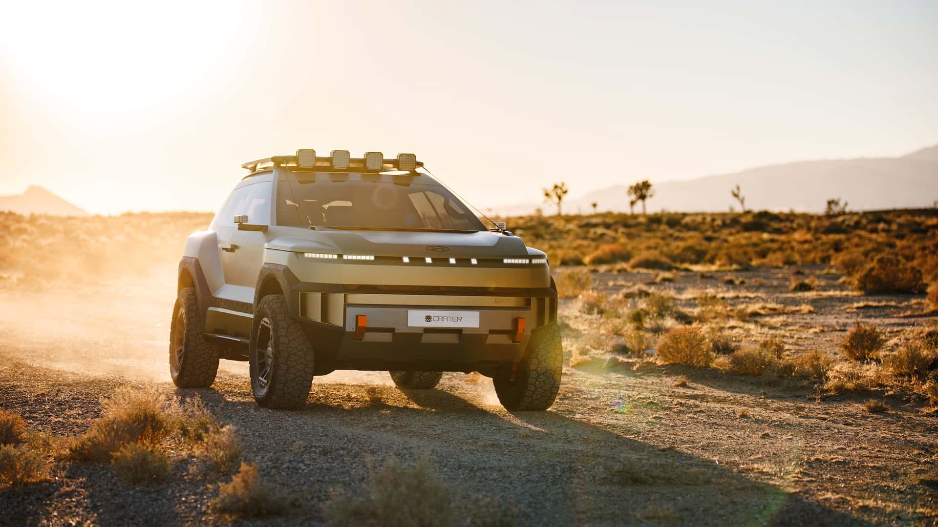 Hyundai Crater с 33-дюймовыми внедорожными шинами