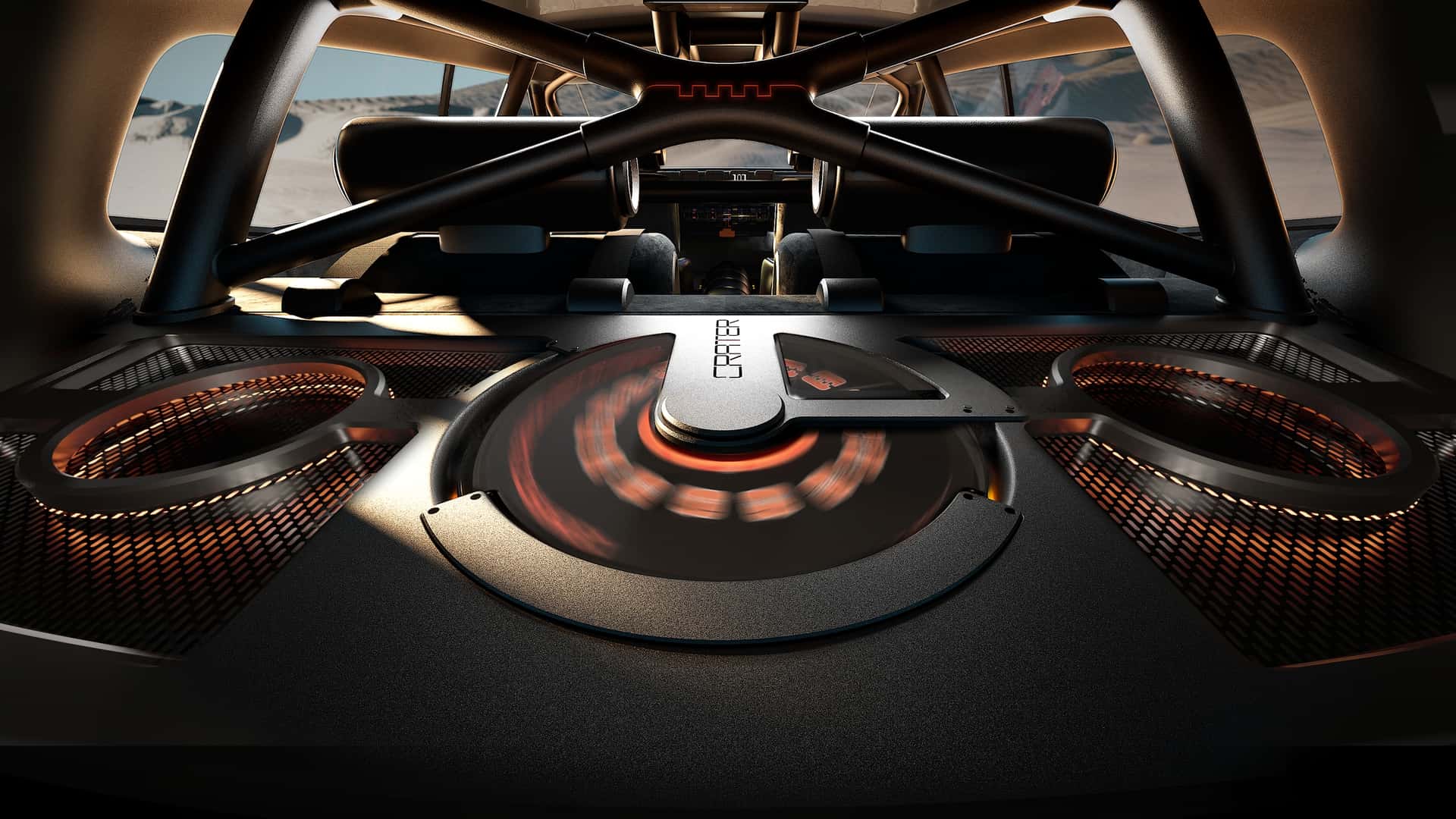 Цилиндрический блок в салоне Crater