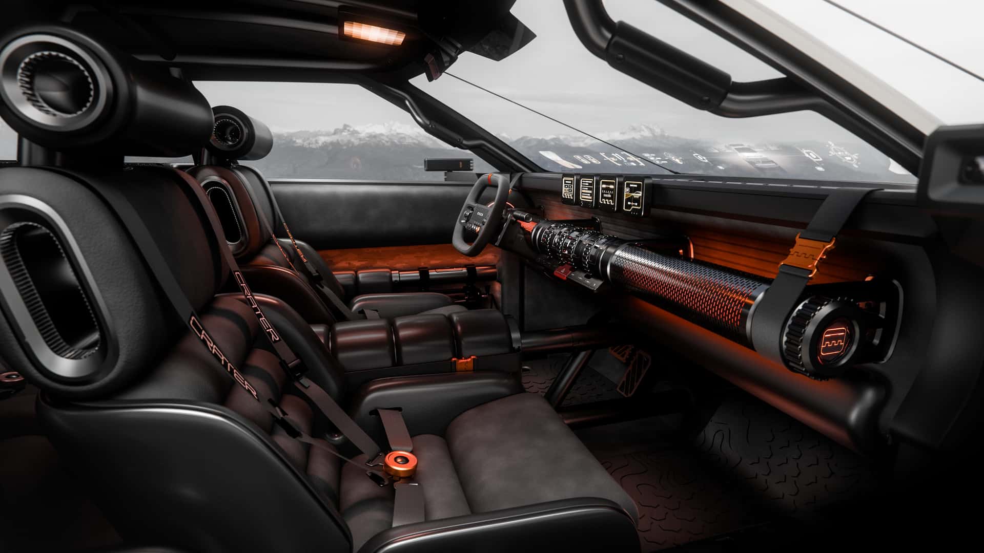 Съемные экраны и внутренние детали Crater