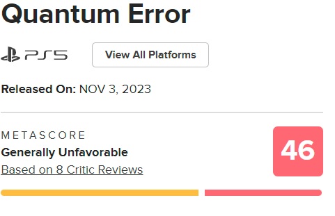 Slechte uitvoering van geweldige ideeën: critici waren niet tevreden over de horror-shooter Quantum Error. De game kreeg lage cijfers-2