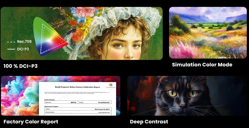 Демонстрация качества изображения проектора BenQ BR9708