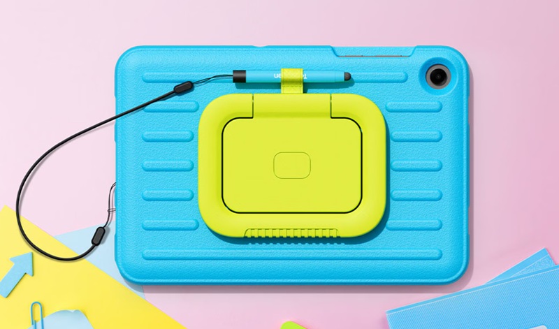Galaxy Tab A11+ Kids Edition with Blue Rubber Case