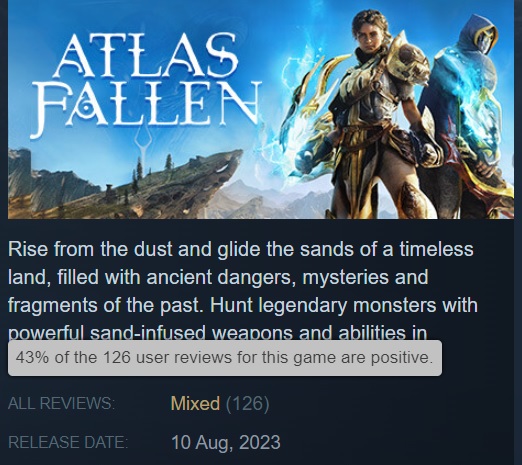 Prime recensioni di Atlas Fallen: critica e giocatori non sono soddisfatti del gioco d'azione dello studio Deck 13-4