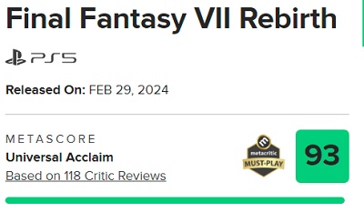 Critici zijn enthousiast over Final Fantasy VII Rebirth en geven het spel topcijfers-2