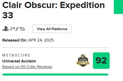 Screenshot from the game Clair Obscur: Expedition 33