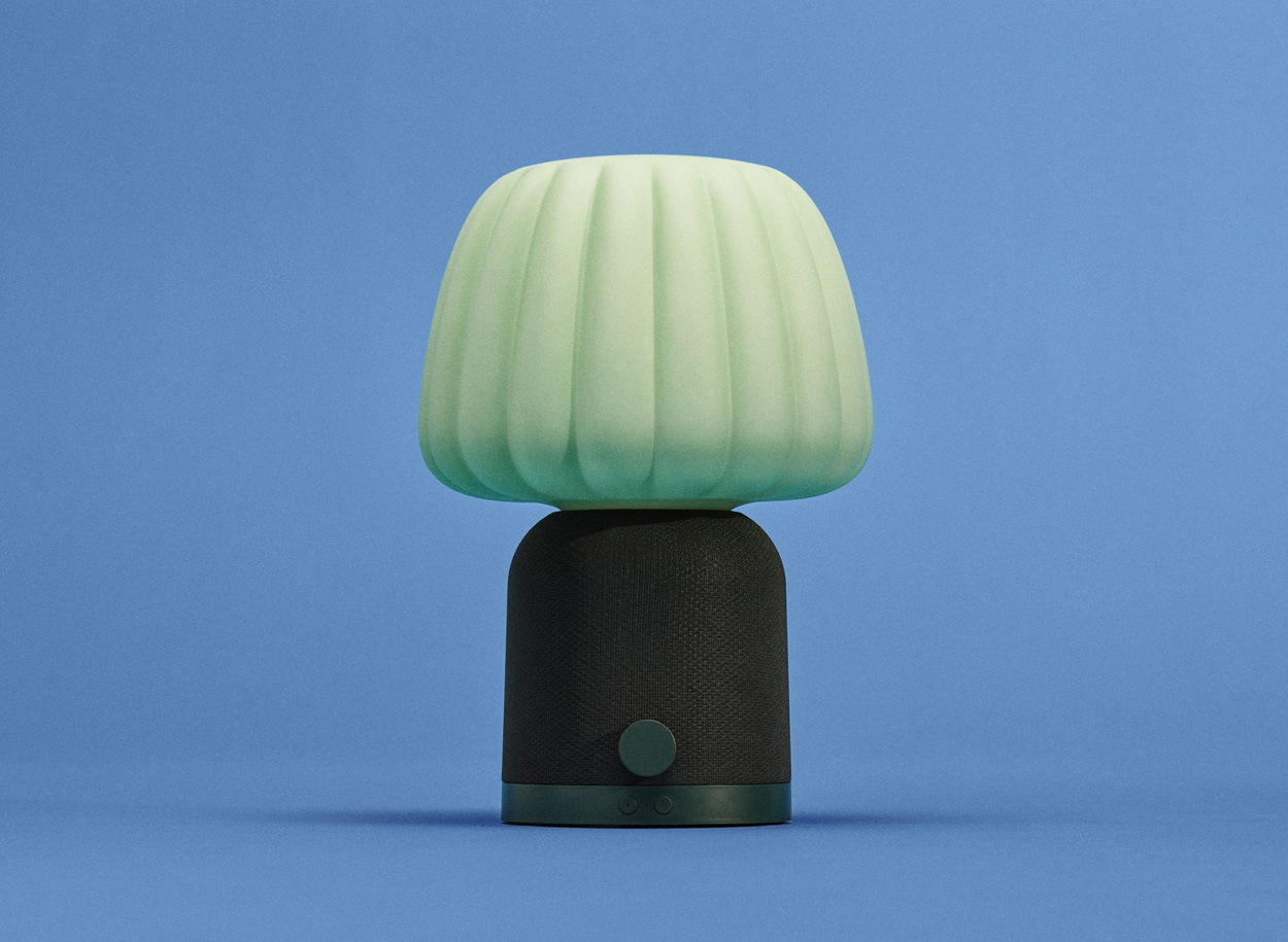 Lampe-enceinte Kulglass - version verte
