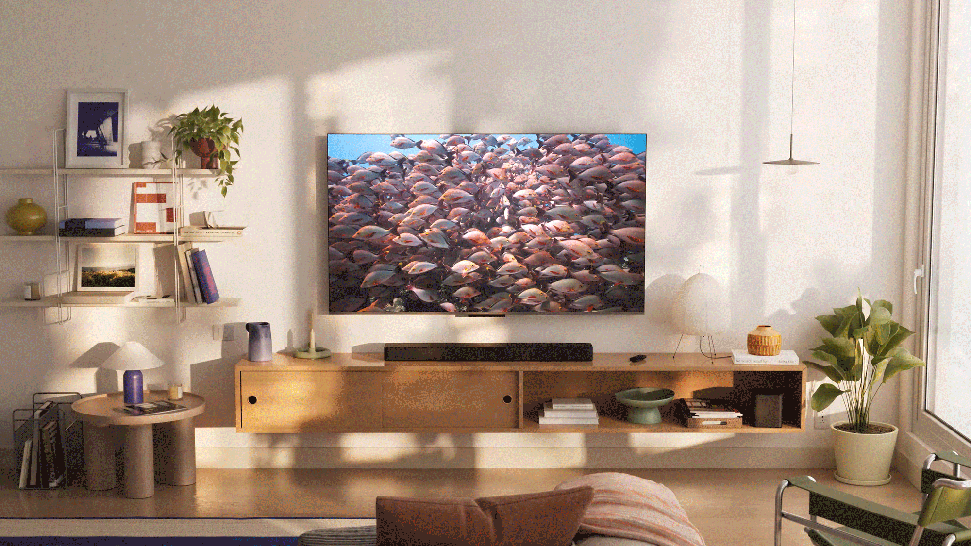 Анімація нового телевізора Fire TV Omni QLED 2025