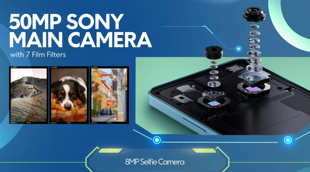 Poco M7 5G front camera