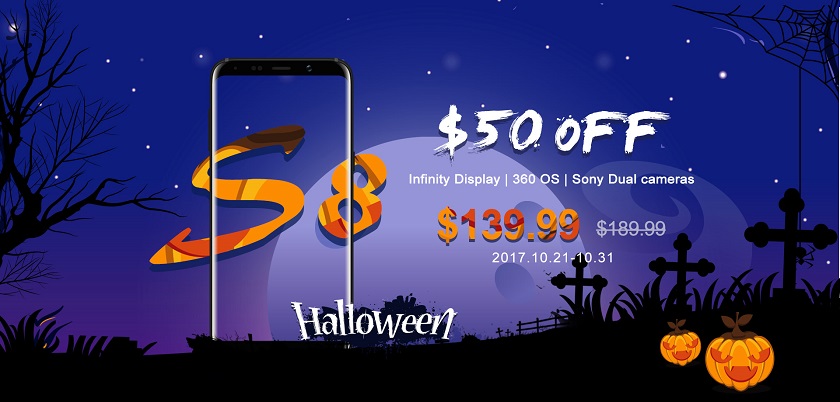 Скидка $50 на безрамочный BLUBOO S8 к празднику Хэллоуин