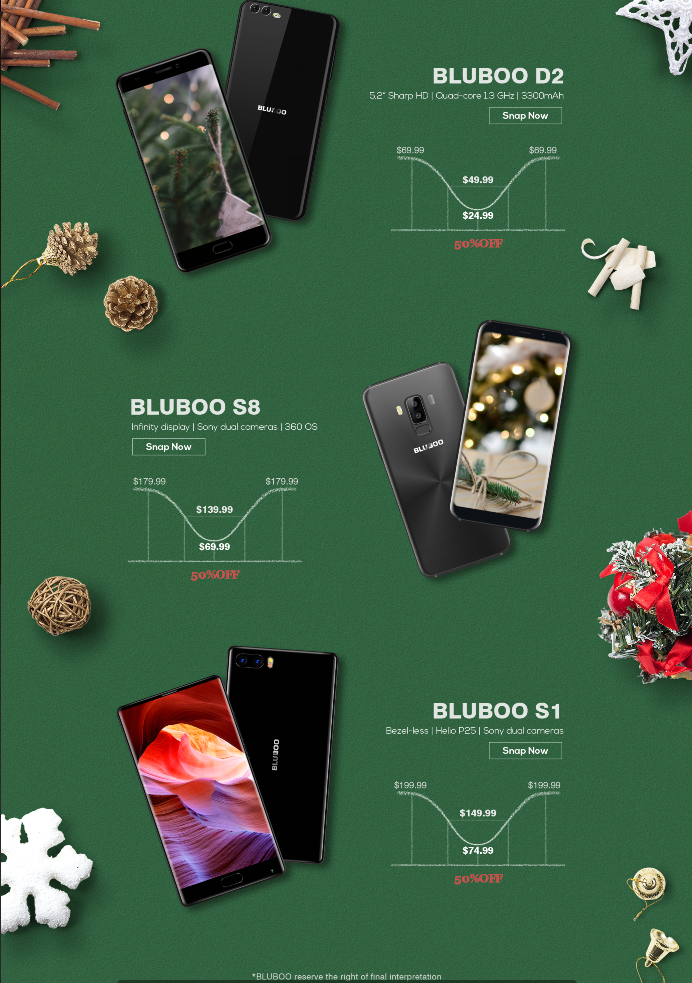 Рождественская распродажа BLUBOO: ловите 50% скидки на смартфоны-3