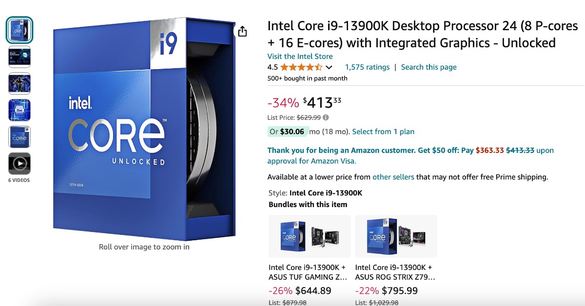 Intel Core i9-13900K Desktop Processor - Buy Now $216 Off!