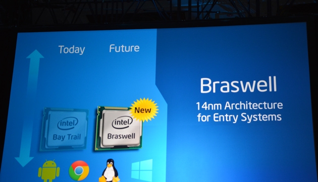 Intel разрабатывает 14-нм процессоры Braswell для недорогих портативных ПК