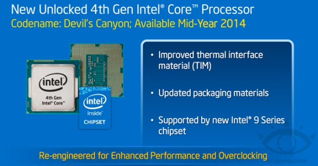 Процессоры Intel Devil's Canyon можно будет разогнать до 5 ГГц на воздушном охлаждении