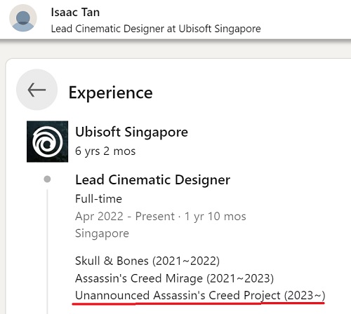 Un dipendente di Ubisoft Singapore ha confermato indirettamente lo sviluppo di un remake di Assassin's Creed IV: Black Flag-2