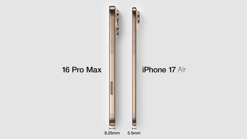 Порівняння iPhone 16 Pro і iPhone 17 Air