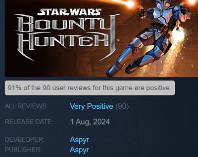 Gamers have praised the Star Wars: Bounty Hunter remaster, while critics are posting restrained reviews-6