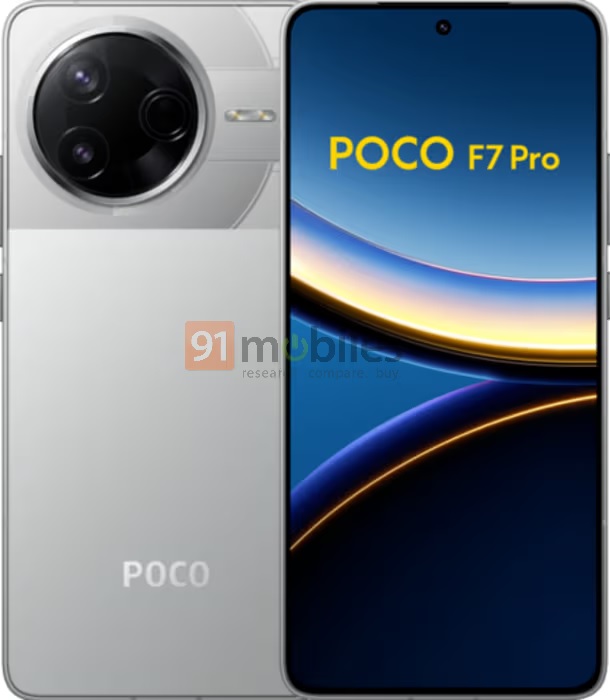 Poco F7 Pro в синем цвете